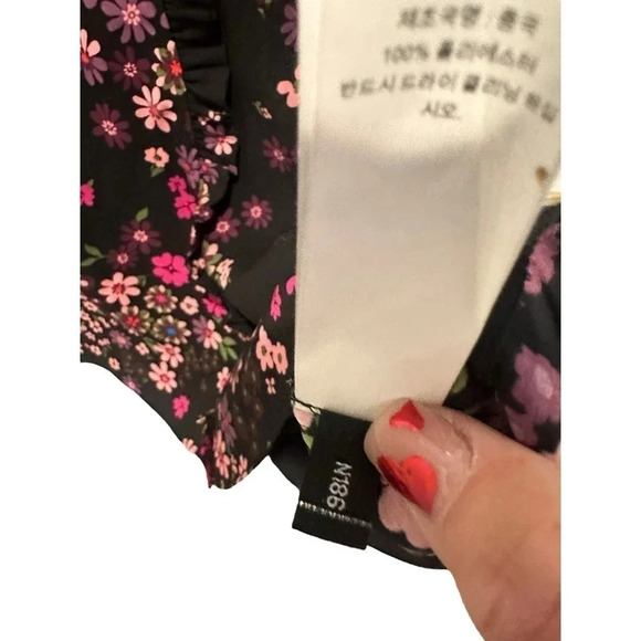 Kate Spade New York Women's Multi Floral Sleeveless Blouse Top Size M - Picture 6 of 7